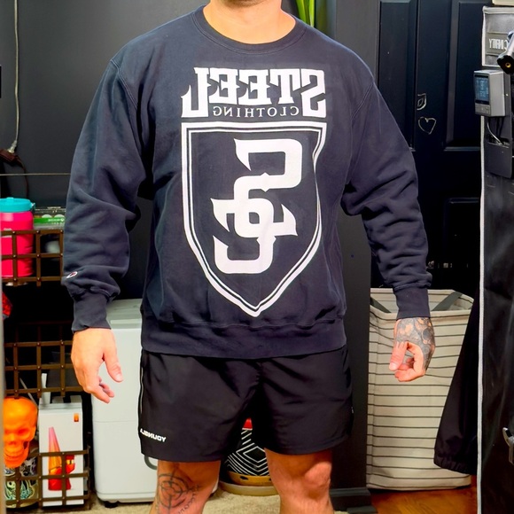 Steel Clothing Men's Champion Crewneck Sweatshirt - Picture 1 of 5